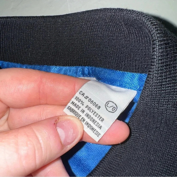 Men’s Vintage 80’s Cache Creek Athletic Brand Blue Jersey Zipper Polo Size: L - Picture 7 of 14